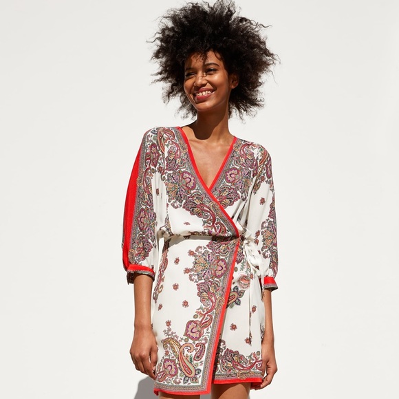 Zara Dresses & Skirts - Zara NWT Wrap Printed Dress Size M Zara Dresses & Skirts - Zara NWT Wrap Printed Dress Size M